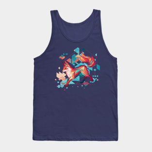 Geometric and colorful fox Tank Top